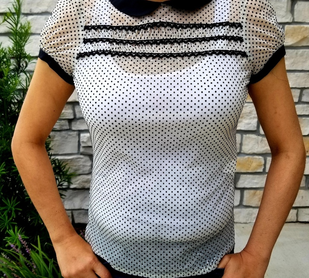 Zara Basic Boho Vintage Short Sleeves Top blusa